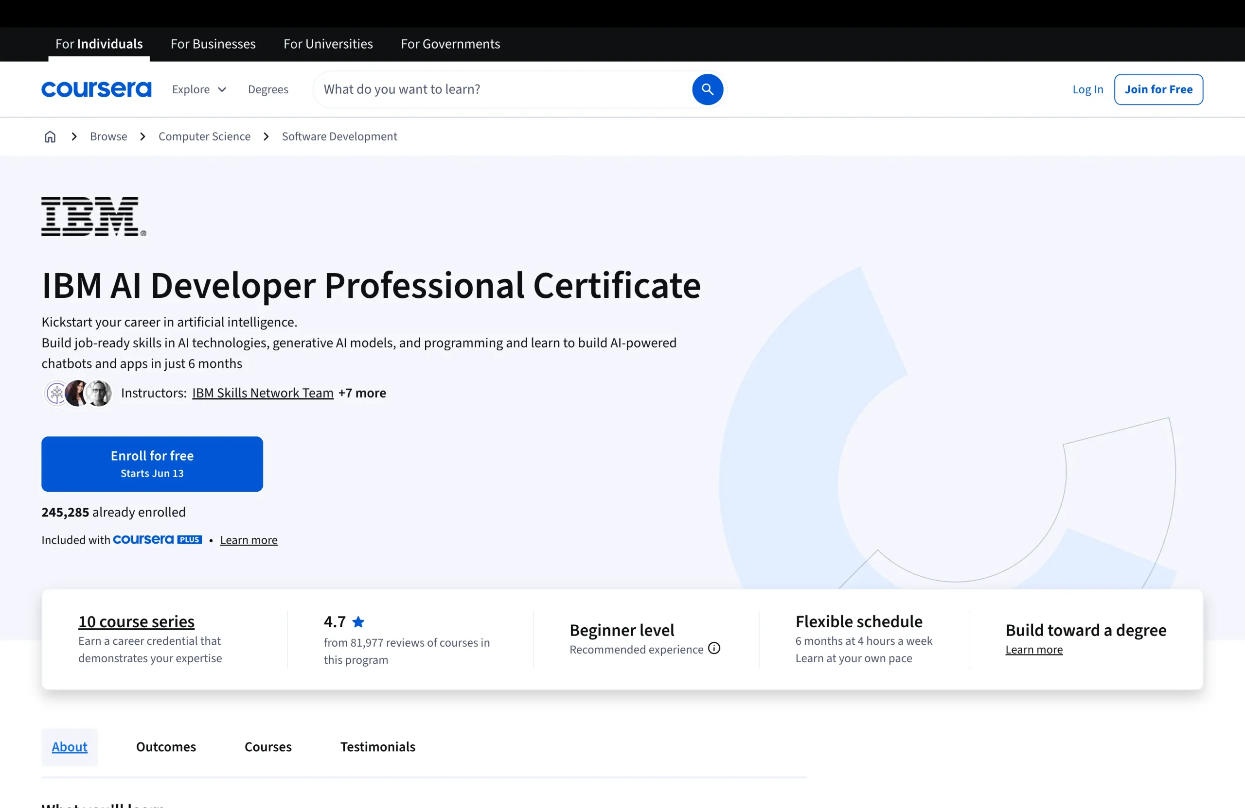IBM AI Developer