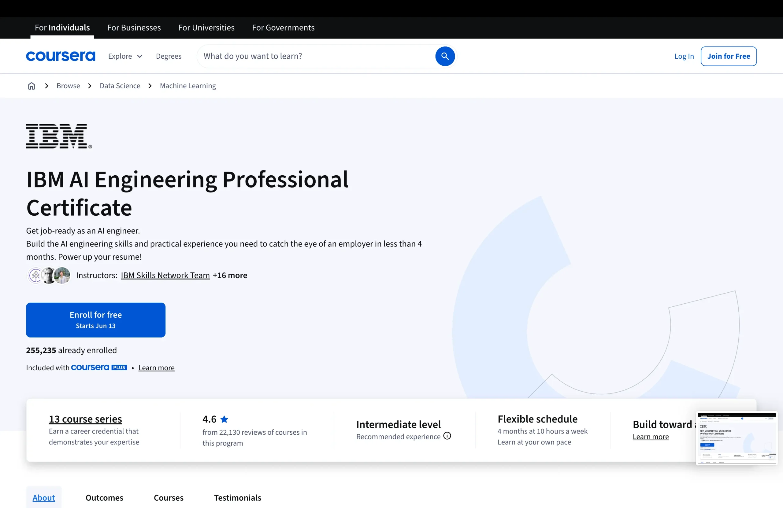 IBM AI Engineering Professional Certificate