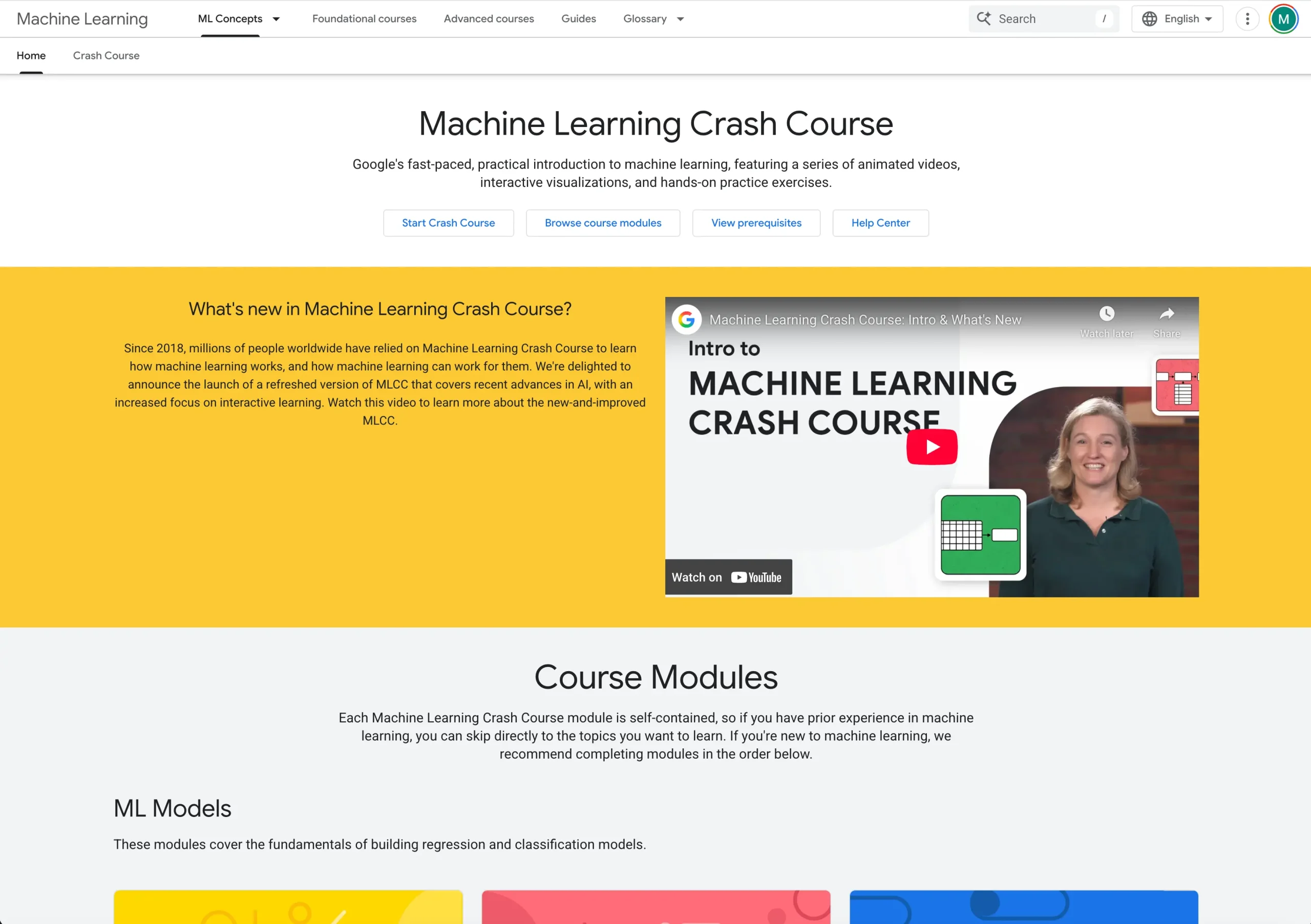 Machine Learning Crash Course