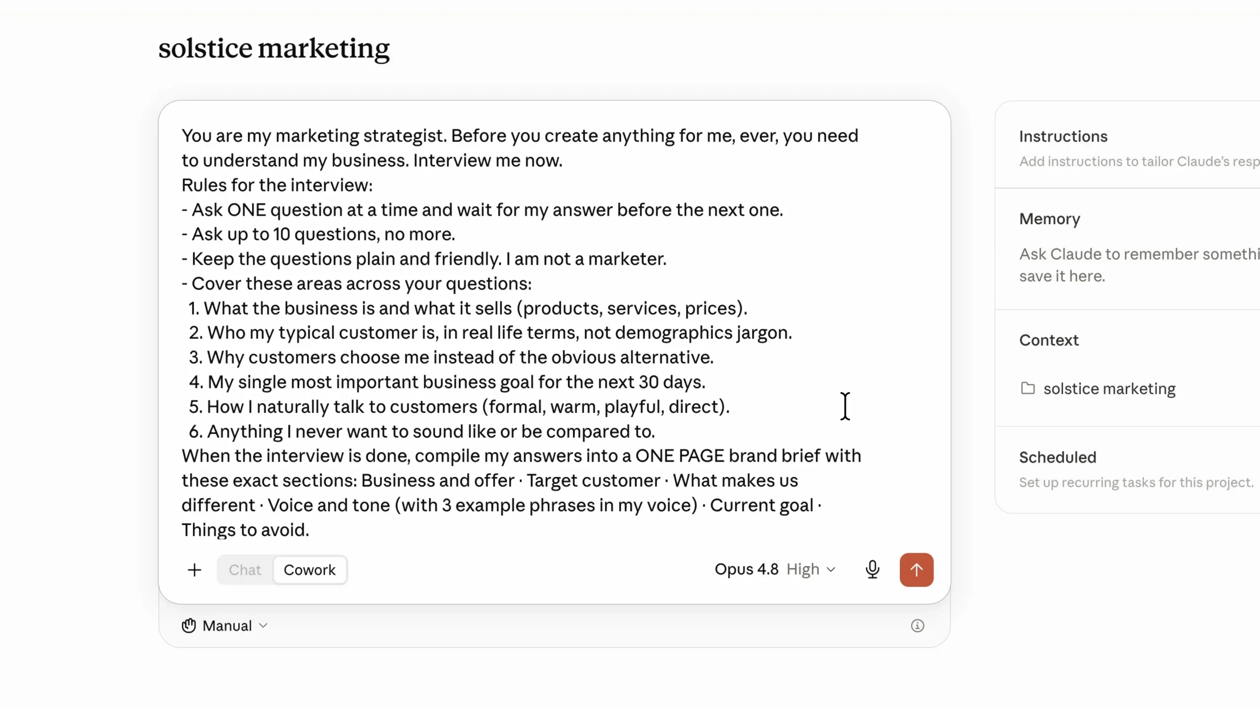 Brand Brief Prompt