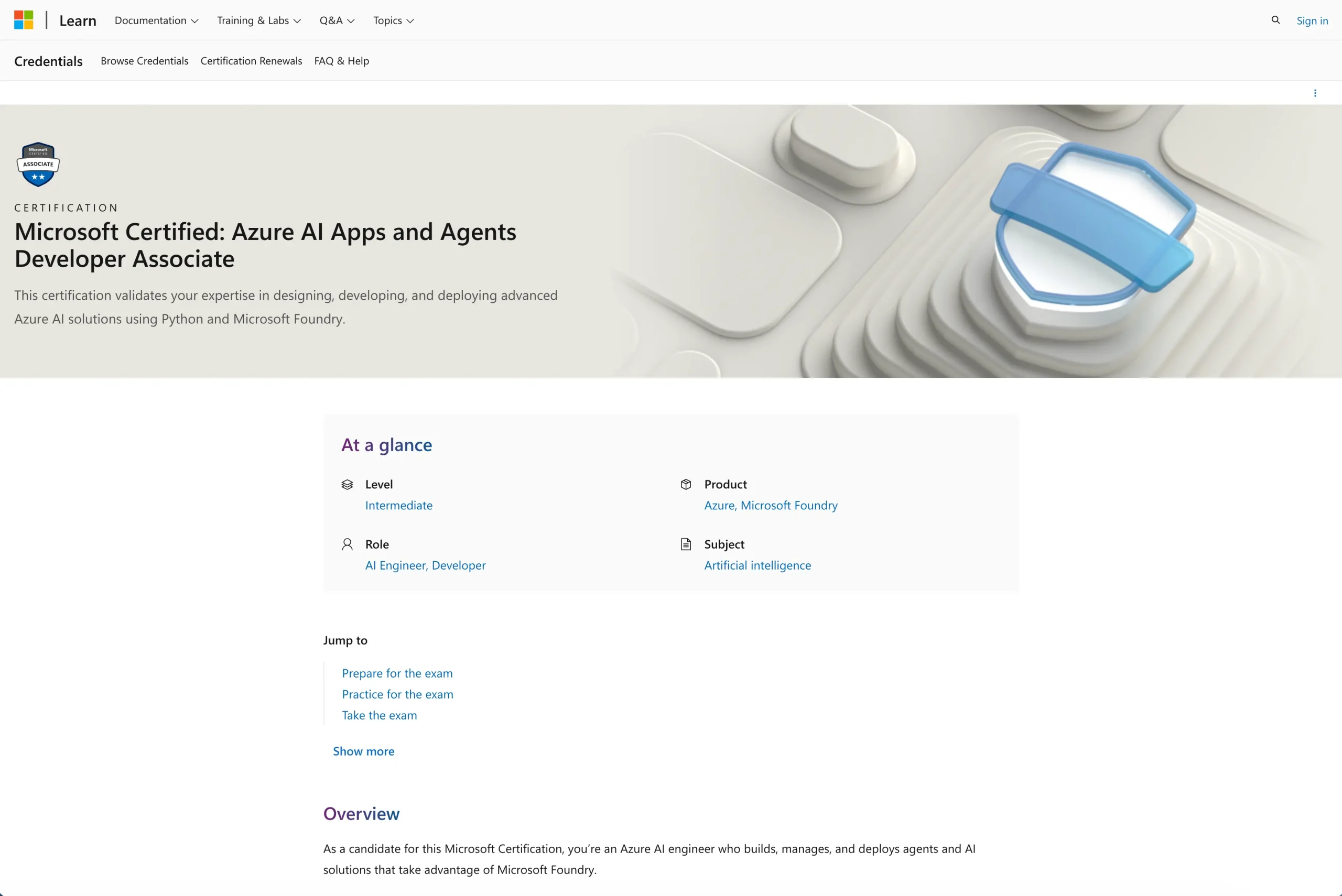 Microsoft Certified: Azure AI Apps and Agents Developer Associate
