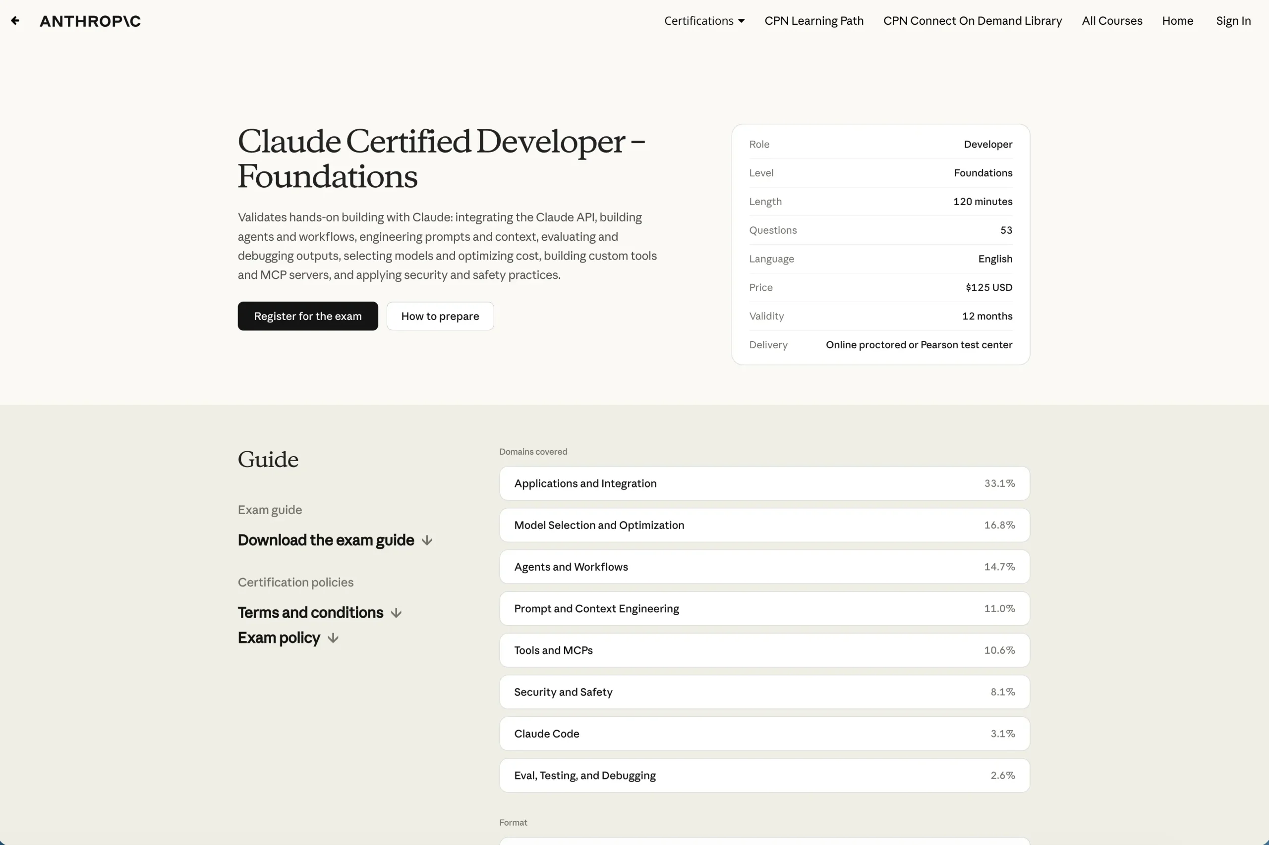 Claude Certified Developer – Foundations