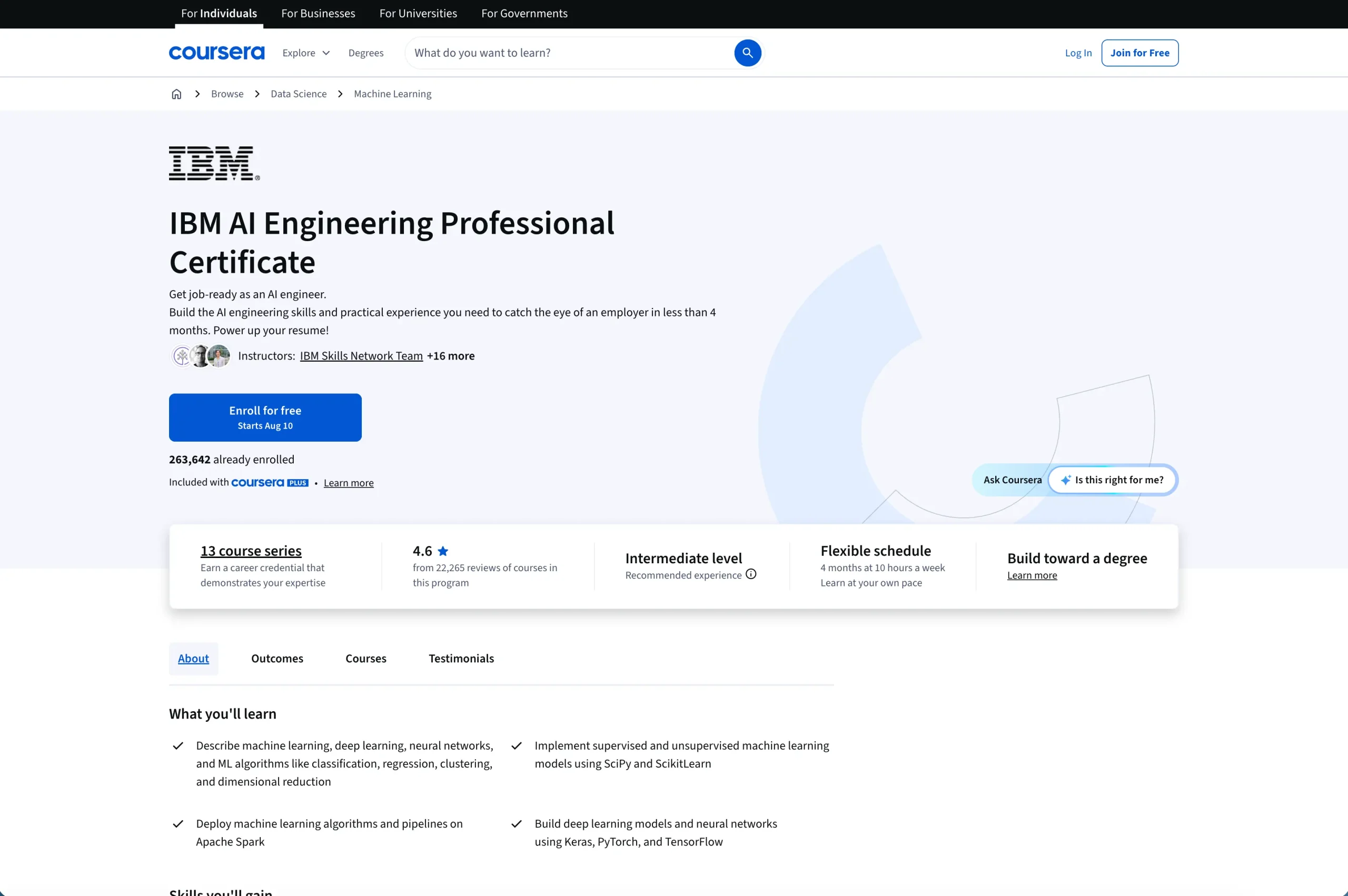 IBM AI Engineering Professional Certificate