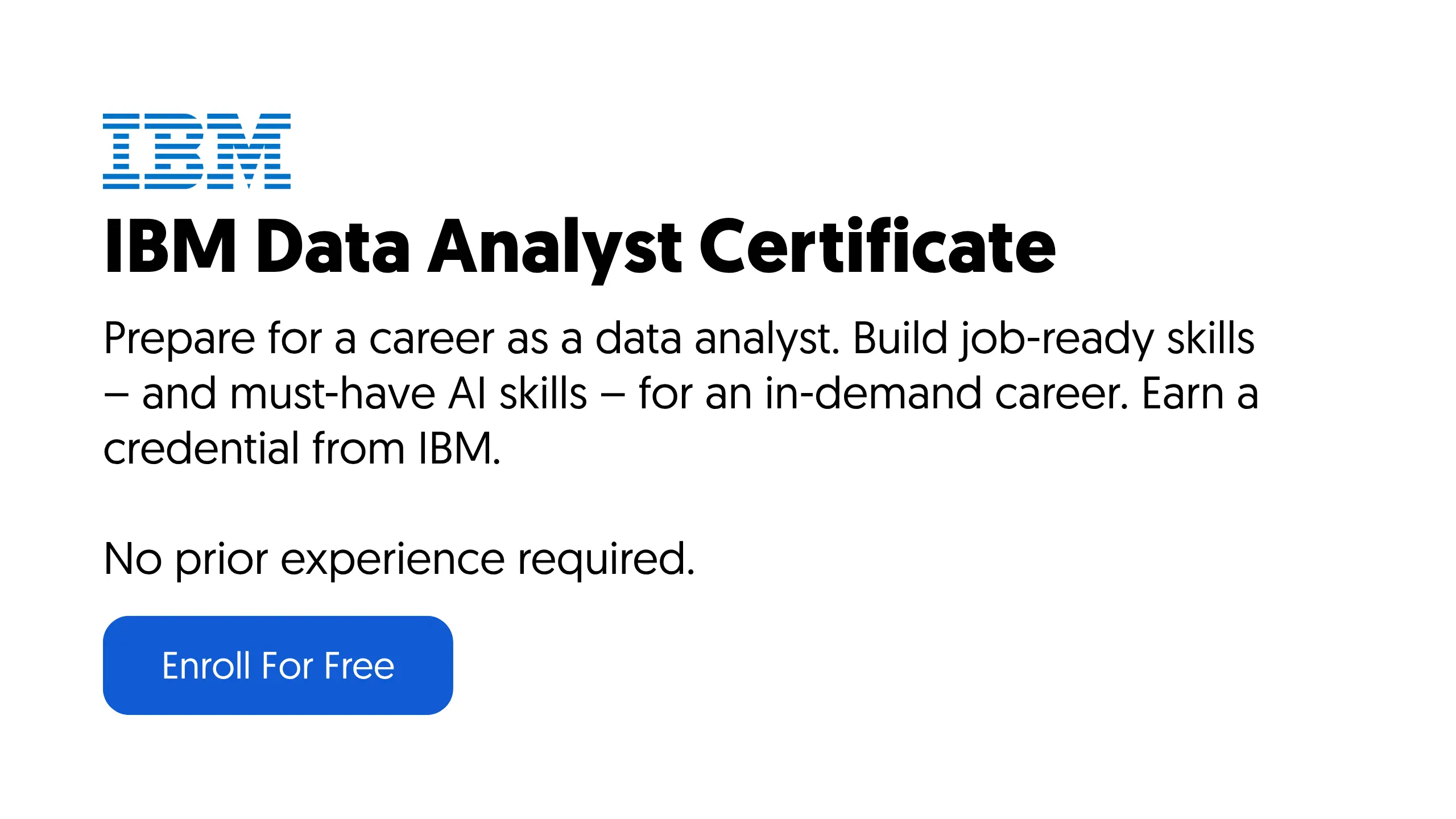IBM Data Analyst Professional Certificate